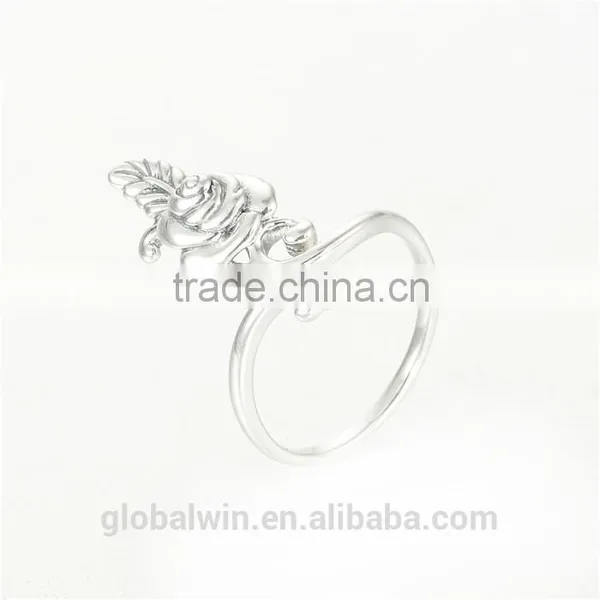New European Design Valentines' Gift Rose Value 925 Silver Rings photo-3