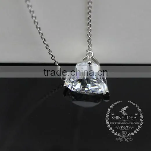 925 Sterling Silver Heart Shape Zircon Creative Pendant Necklace Fashion Women Necklace Jewelry 6360469 photo-2