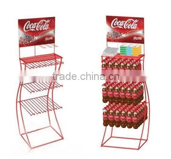 Supurmarket Advertisng Metal Floor Standing/ Soda Bottle Display Rack photo-2