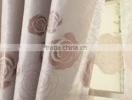 Customized Window Curtain Fabric, Jacquard Fabirc 038 Fire Retardant Blackout Fabric for Bedroom photo-2