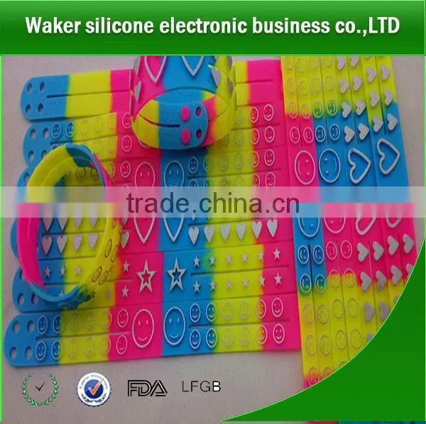 Rainbow Color Silicone Wristband ,silicone Bracelets