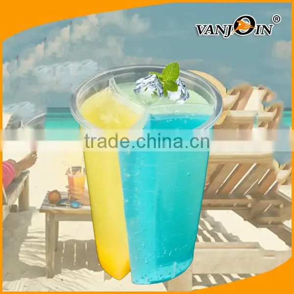 33 oz 1000ml Plastic PP Split Boba Tea Cups With Lid photo-2