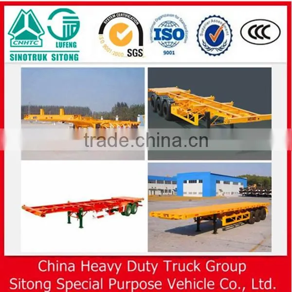 China New 3 Axle 40 ft Container Used Skeleton Semi Trailer for Sale photo-3