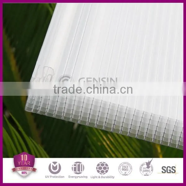 U Shaped Mutiwall Hollow Polycarbonate Sheets 8-wall Layers 16-20-25-30mm Thickness For Roofing Skylight photo-4