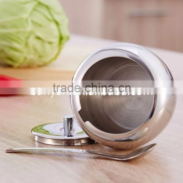 Salt Pepper Sugar Storage Container Stainless Steel Condiment Caddy photo-4