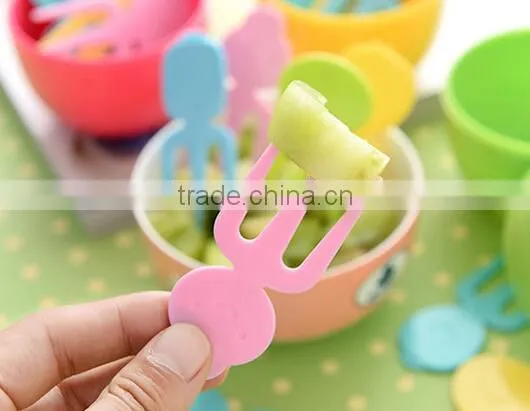 CY046 Apple Shape Plastic Fruit Forks Set With Stand Container Dessert Salad Forks for Kitchen Table Accessories photo-5