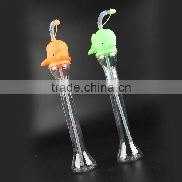 Puffer Shape Plastic Beach Cup With Straw photo-3