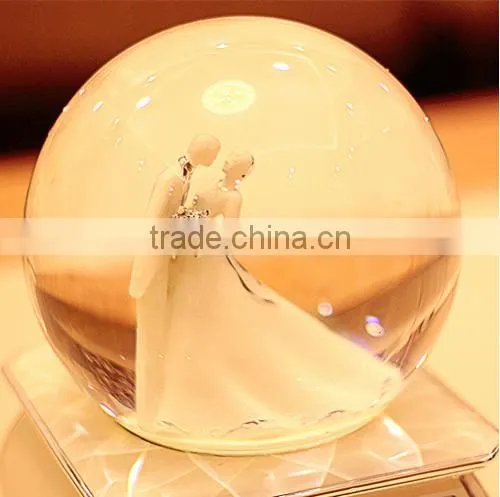 2016 Souvenir Gift Use Love Wedding Music Couple Snow Globe photo-3