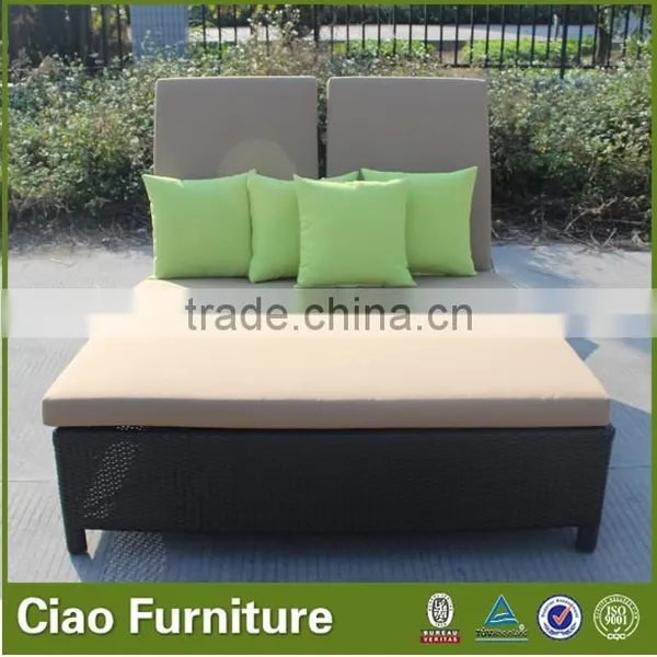 Wicker Furniture Outdoor Double Sun Lounger / Lounge Bed photo-2