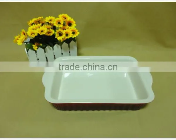 2014 Hot Sale Colored Daily Use Porcelain Ceramic Cake Bakeware photo-3