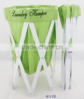 Home Decorators Hot Sale Wood Frame Round Clothes Laundry Hamper photo-2