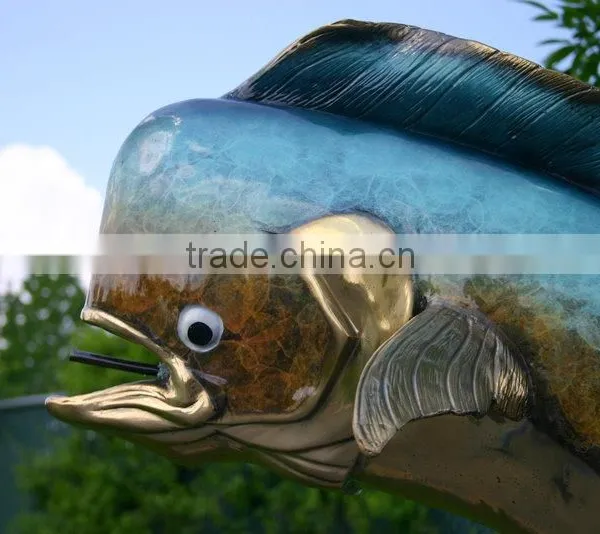 Metal Casting Bronze Dorado Fish Fountain for Outdoor Garden photo-2