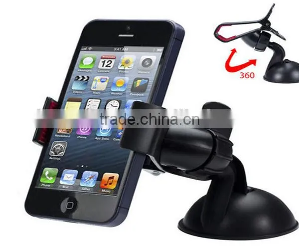 Universal 360 Degree Car Mobile Phone Holder , Car Mount For Iphone 5 6 Plus Galaxy Note