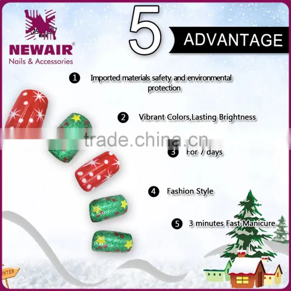 NEWAIR Full Cover Nail Tips Artificial New Design Christmas Fake Nails photo-5