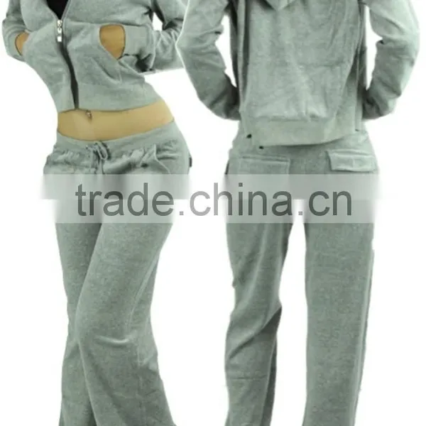 Comfy Soft Plush Velour Suit Hoodie Sweat Set Tracksuit photo-3