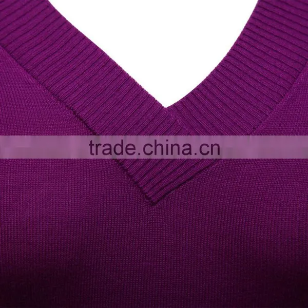 Customized Size OEM Service Women'S V Neck Sweater photo-4