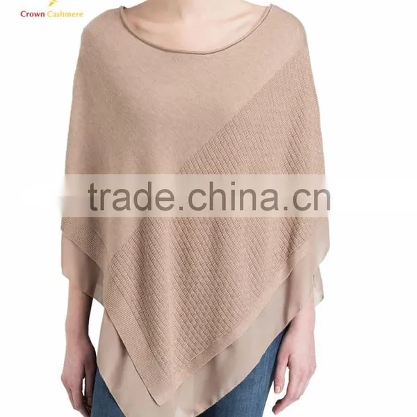 Fashion Women Knit Cashmere Sweater Poncho Wraps photo-2