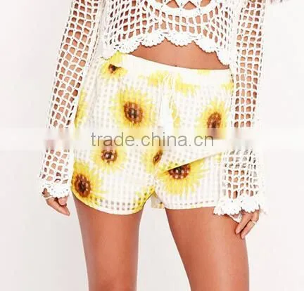 EY0576P 2016 Latest Summer Casual Retro Pattern Printed Shorts Women photo-2