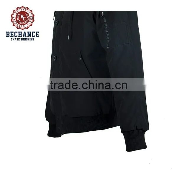 Wholesale Mens Casual Polyester Padded Jacket With Faux Fur for Winter photo-5