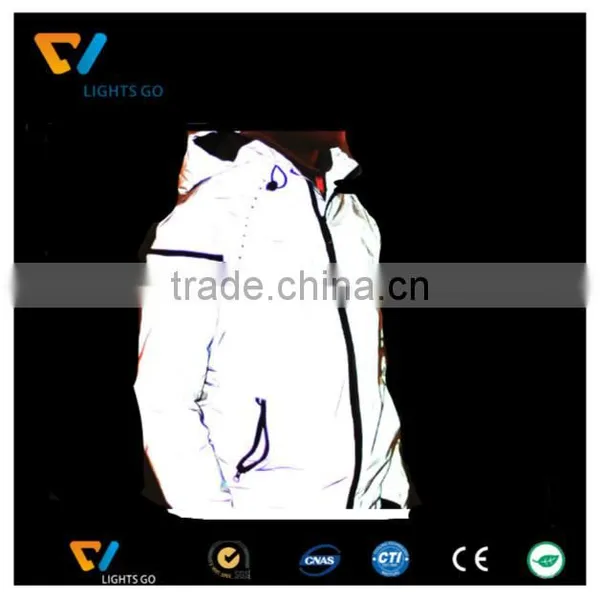 hi Vis Hot Sale Fashionable Custom Silver Reflective Cycling Apparel Jacket photo-4