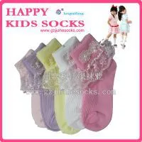 Custom Wholesale Cotton Lace Children Sock photo-2