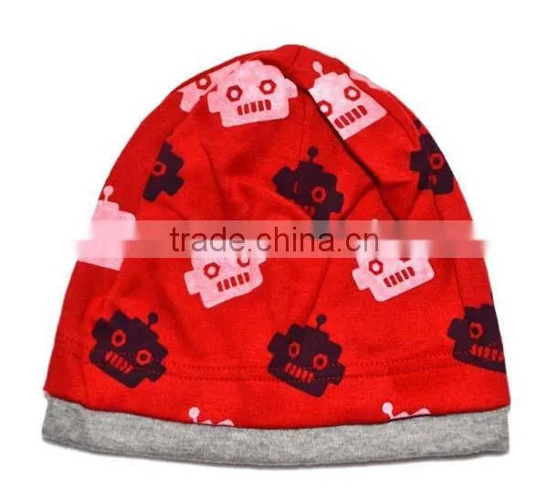 Autumn & Winter New Design Pure Cotton Robot Kids Skull Cap Baby Hat photo-3