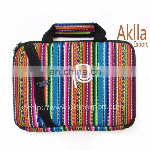Peruvian Handmade Tablet Case Holder of Aguayo Fabric Blanket 8" Inches photo-2
