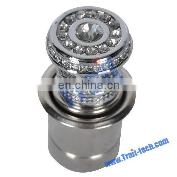 Hot Sale! Beautiful Convenient Diamond Car Cigarette Lighter(Silver)