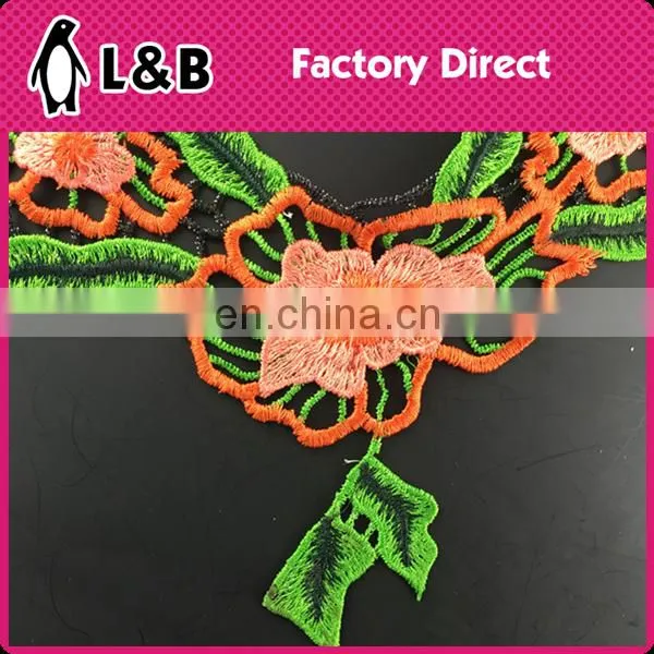 B-019 Polyester Collars Simple Lace Neck Designs Embroidery Embroidery Applique photo-3