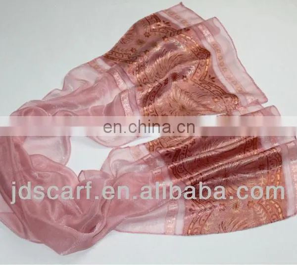 In Stock Single-layer Color Silk Cheapest Pink Scarves