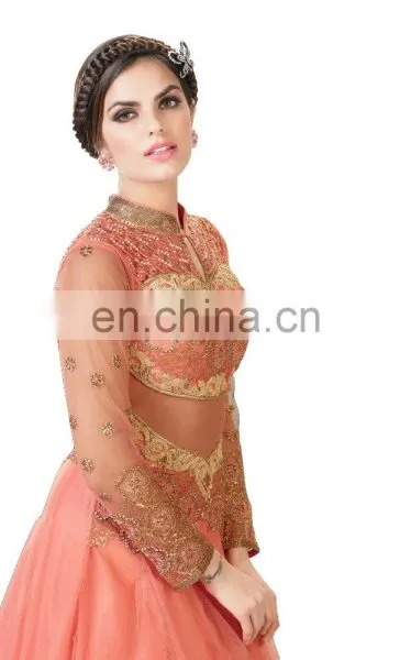 Bridal Wear Semi-Stitched Wonderful Net Gown (anarkali Dresses) photo-3