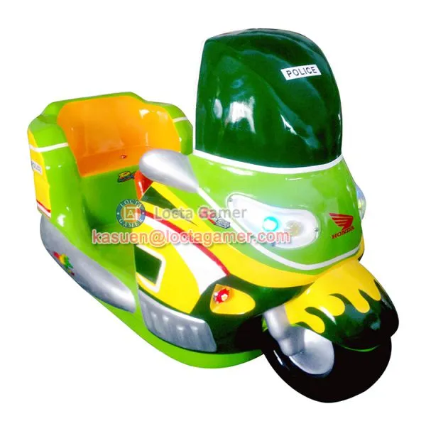Zhongshan Amusement Equipment Playground Kid Mini Kiddy Rides for Sale, Rocking Machine 3 Seat Police Moto Wig-wag photo-3