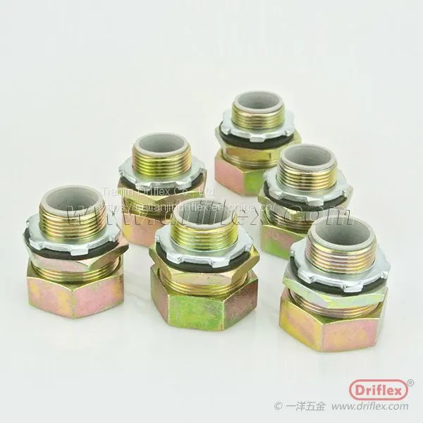 G THREAD LIQUID TIGHT METAL STRAIGHT CONDUIT CONNECTOR photo-2
