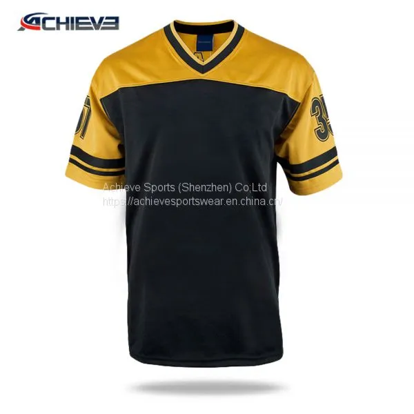 2019 Hot Selling Dri-fit Mesh Football Uniforms Adult Retro American Football Goalkeeper Jerseys photo-3
