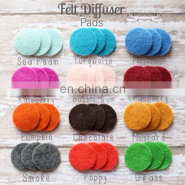 3cm Customized Colorful Stainless Steel Locket Hanging Polyester Felt Air Freshener photo-2