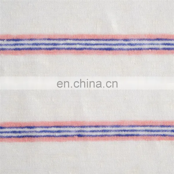Closeout 100% Linen Stripe Print Jersey Fabric photo-2