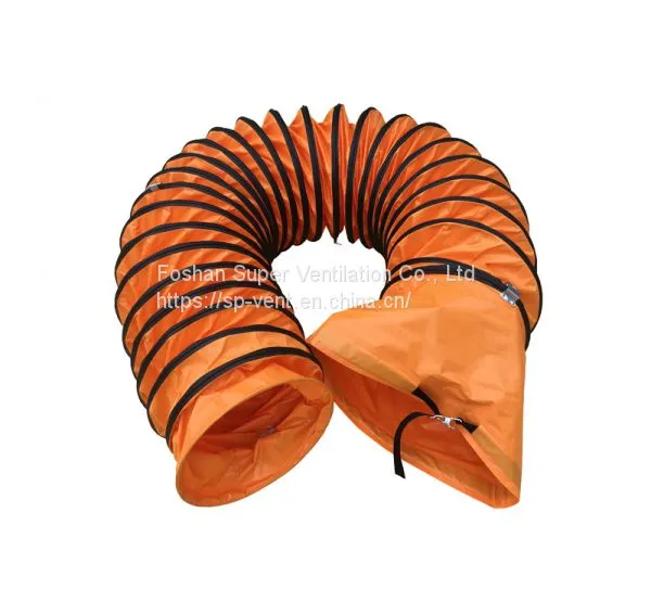 Flexible Duct Hose With Buckle and Belt Coupling Flexible Ducting Supplier Ventilation Products Yellow Air Distribution Duct photo-3