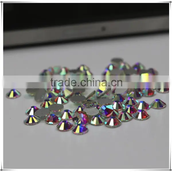Top Quality Very Bright Nail Art Rhinestones Crystal AB Clour Silver Flatback Non Hot Fix Rhinestone for DIY Nails Decoration photo-5