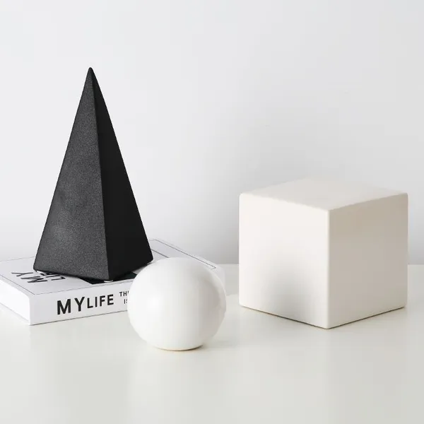 Black And White Geometric Ornament Art, Simple Style Decoration, Showroom Art photo-3