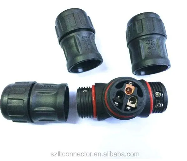 Tuv L25 Screw Pins Electric Wire Connector Types,Ip67 Waterproof Power Adapter Connector