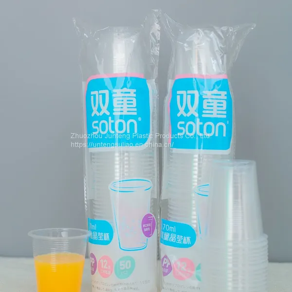 China Supplier 5.5o 170cc Disposable Plastic Clear Cup Water Juice Drinking Single Use Carry Out Cups