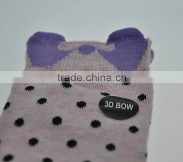 Girls Comic Ankle Socks. 3 - Pack. Owl Design 3D Rib Cuff photo-2