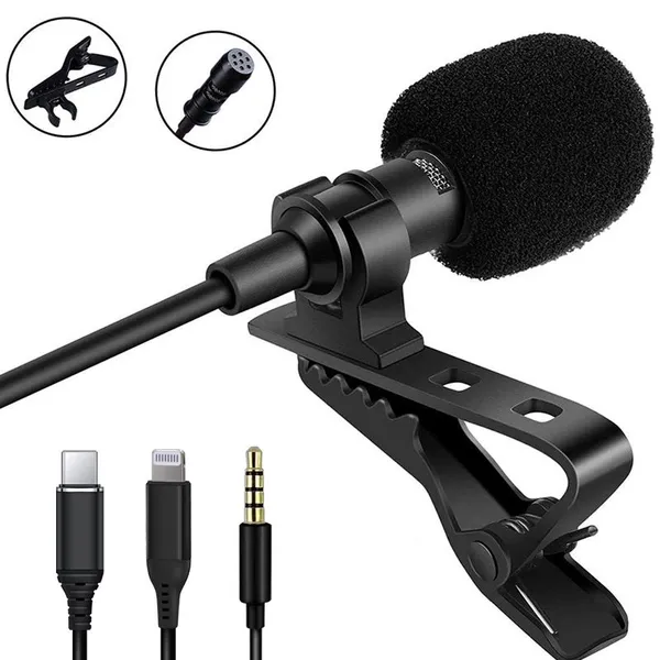Mini Portable Microphone Condenser Microphone Lavalier Microphone Type C for Android Phone photo-2