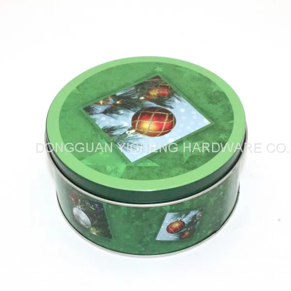 Round Tin Box , Christmas Gift Sets Tin Can, Cookies Tin Box