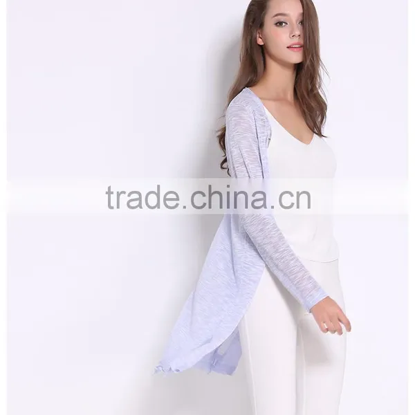 Hot Selling Summer Lady Cotton Knit Shirt Cardigan Shawl Breathable Sun Protection Clothing photo-5