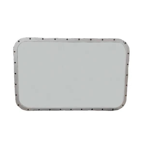 Hardware marinho para barcos, janela de aço e vidro da sala de comando, janela retangular aberta