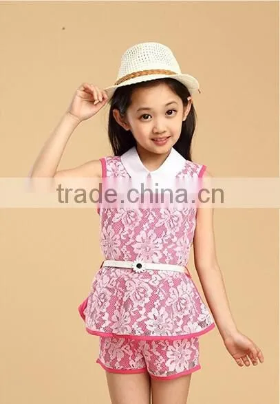 2015 Summer Shorts Girls Leisure Suit Cute Children China Supplier photo-2