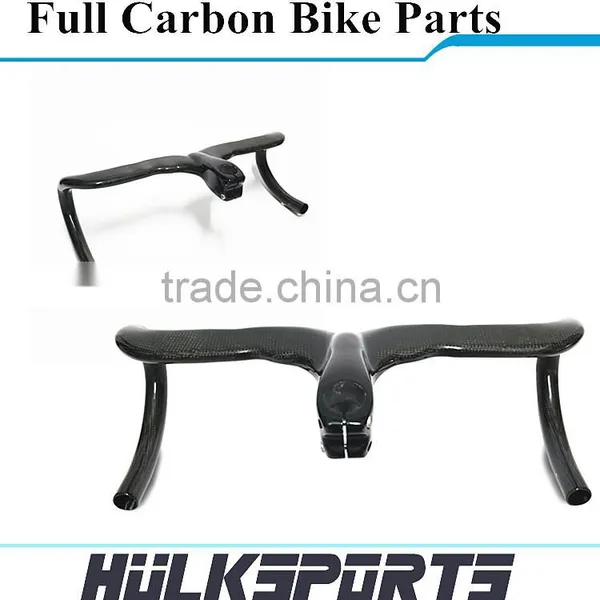 NEW Design Glossy Surface 3k Carbon Road Bike Handlebar 80/90/100/110mm Handlebar Integrated With Cheap Price photo-4