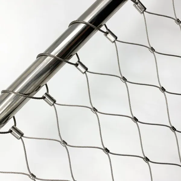 SS 304 316 316L Stainless Steel Rope Mesh Netting Stainless Wire Rope Network Animal Enclosures Zoo Architecture photo-4
