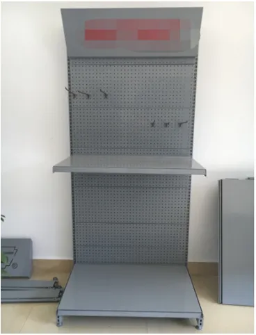 Supermarket Metal Multi Layers Double Sided Gondola Display Shelf With Different Colors photo-4